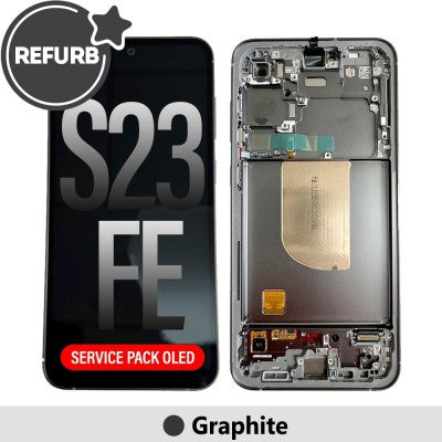 Samsung Galaxy S23 FE S711B REFURB OLED Screen Digitizer Replacement with Frame-Graphite Samsung Galaxy S23 FE S711B REFURB OLED Screen Digitizer Replacement with Frame-Graphite